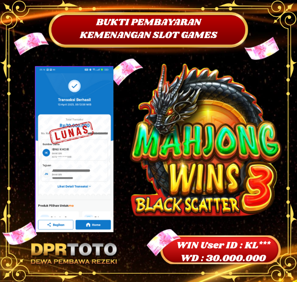 KEMENANGAN BESAR SLOT MAHJONG WINS 3 Rp 30.000.000 - LUNAS